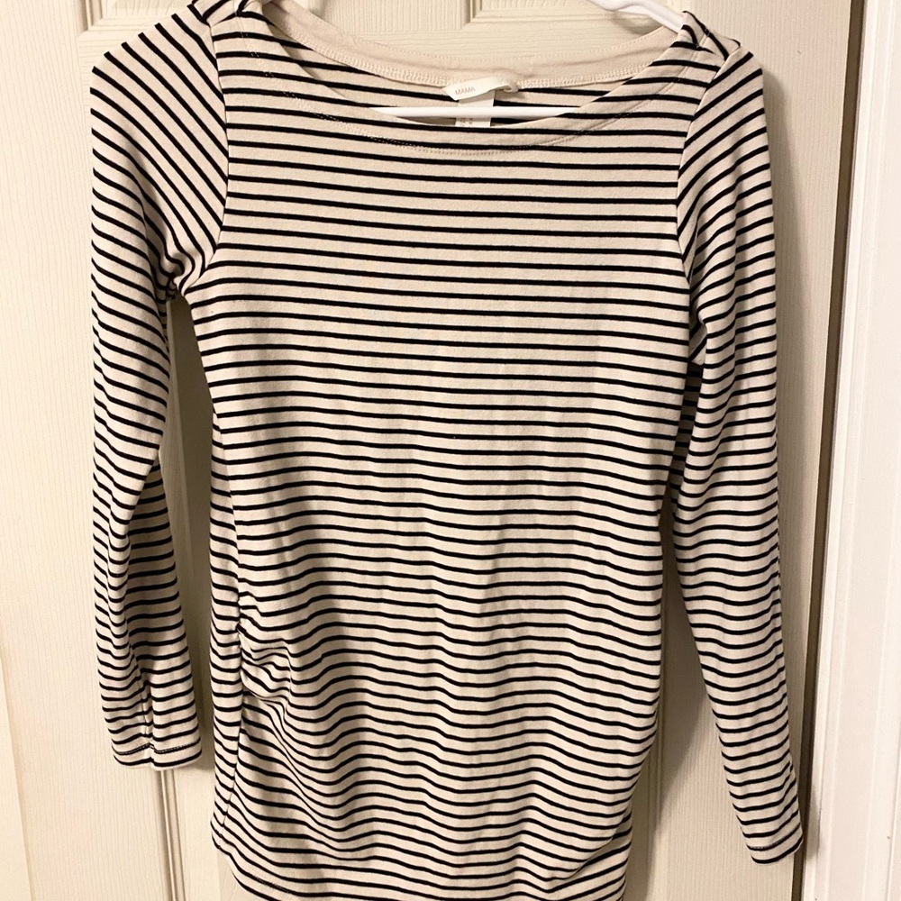 H&M MAMA Ruched Maternity Shirt